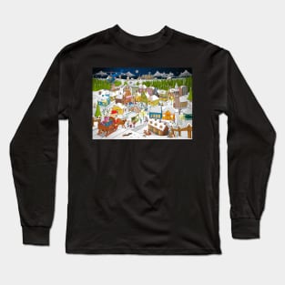 Stef’s Christmas and winter illustration. Long Sleeve T-Shirt